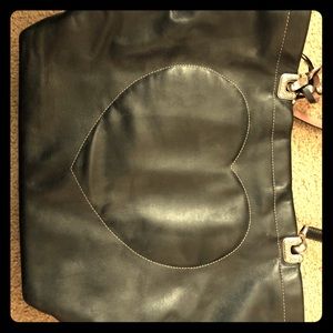 Brighton black leather purse with heart